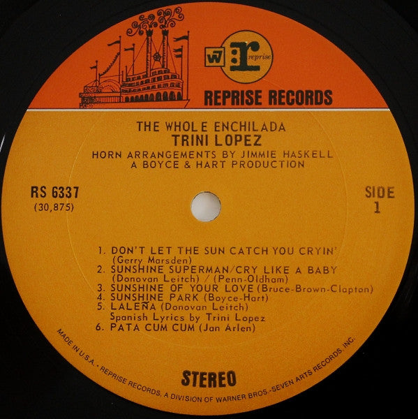 Trini Lopez - The Whole Enchilada (Vinyl, LP, Album) Very Good Plus (VG+) / Good Plus (G+)