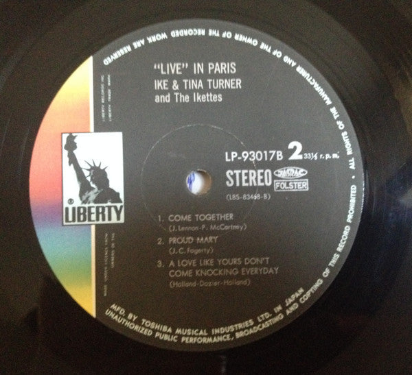 Ike & Tina Turner - Live In Paris (2xVinyl, LP, Album) Good Plus (G+) / Good Plus (G+)