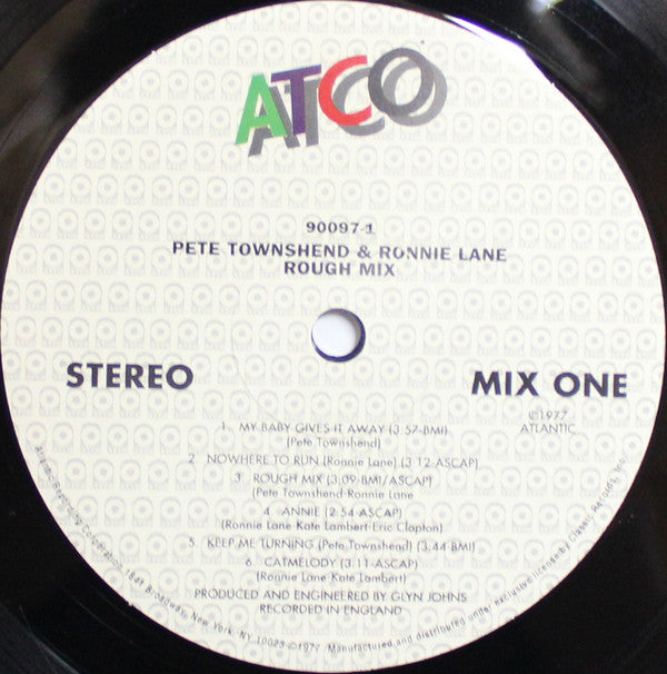 Pete Townshend - Rough Mix (Vinyl, LP, Album, Reissue, Remastered) Near Mint (NM or M-) / Very Good Plus (VG+)