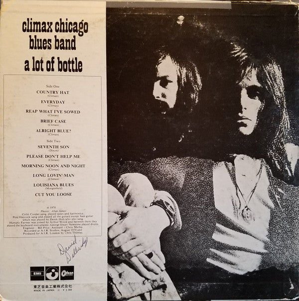 Climax Blues Band - A Lot Of Bottle (Vinyl, LP, Album) Very Good (VG) / Good Plus (G+)