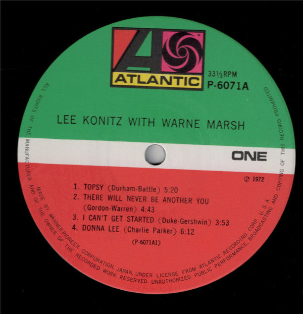 Lee Konitz - Lee Konitz With Warne Marsh (Vinyl, LP, Album, Reissue...