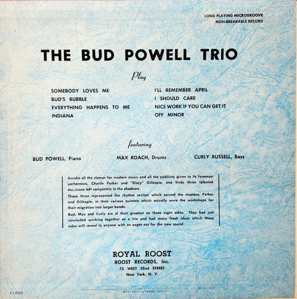 The Bud Powell Trio - The Bud Powell Trio (Vinyl, LP, Compilation, ...