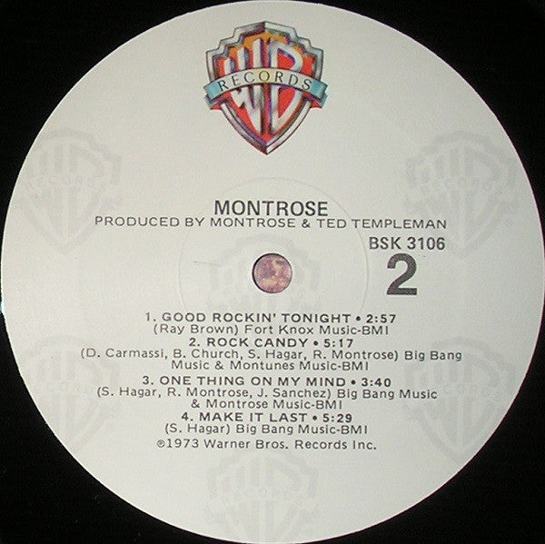 Montrose (2) - Montrose (Vinyl, LP, Album, Reissue) Very Good Plus (VG+) / Very Good (VG)