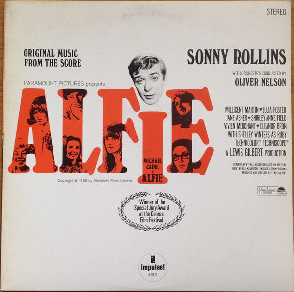 Sonny Rollins - Original Music From The Score "Alfie" (Vinyl, LP, Album, Reissue, Stereo) Very Good Plus (VG+) / Very Good (VG)