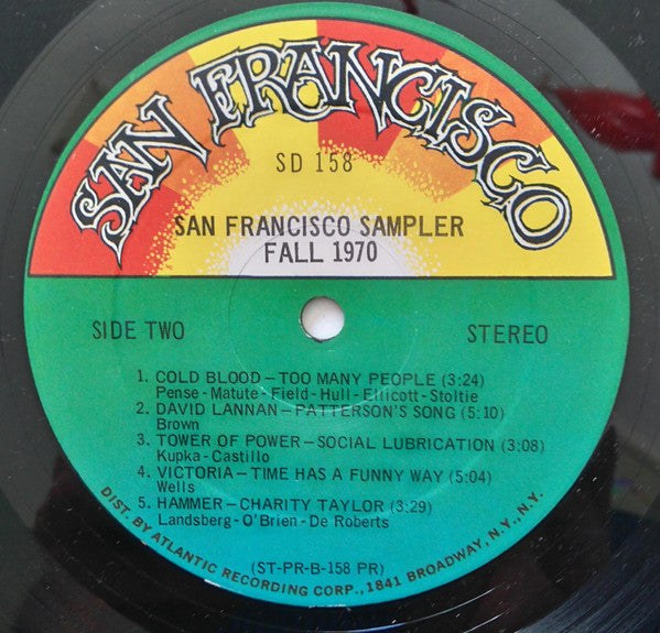 Various - San Francisco Sampler - Fall 1970 (Vinyl, LP, Sampler, Stereo) Very Good (VG) / Good (G)