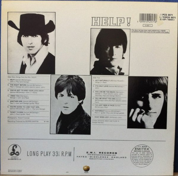 The Beatles - Help! (Vinyl, LP, Album, Reissue, Remastered, Stereo) Very Good Plus (VG+) / Very Good (VG)