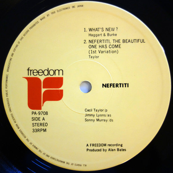 Cecil Taylor - Nefertiti (Vinyl, LP, Album, Stereo, Reissue) Very Good Plus (VG+) / Very Good Plus (VG+)