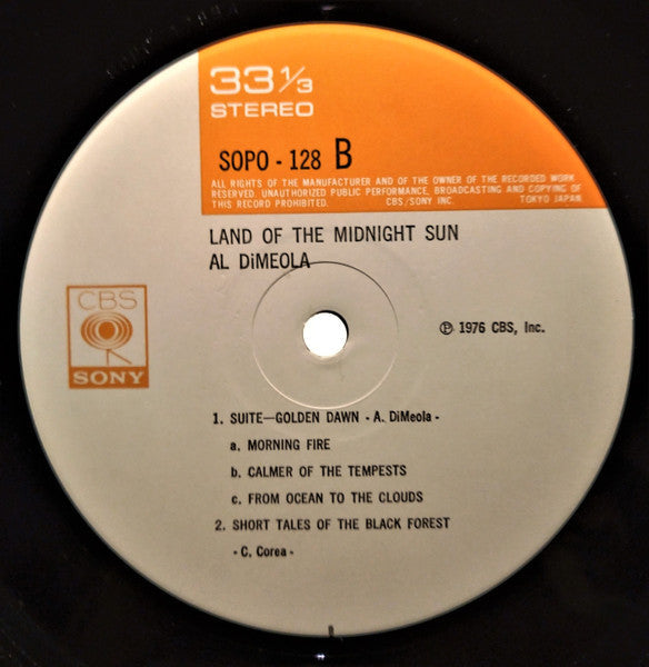 Al Di Meola - Land Of The Midnight Sun (Vinyl, LP, Album)