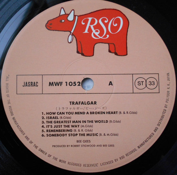 Bee Gees - Trafalgar (Vinyl, LP, Album, Reissue, Stereo) Very Good Plus (VG+) / Very Good (VG)