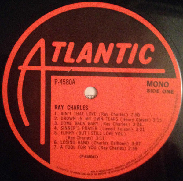 Ray Charles - Ray Charles (Vinyl, LP, Album, Reissue, Mono) Very Good (VG) / Good Plus (G+)
