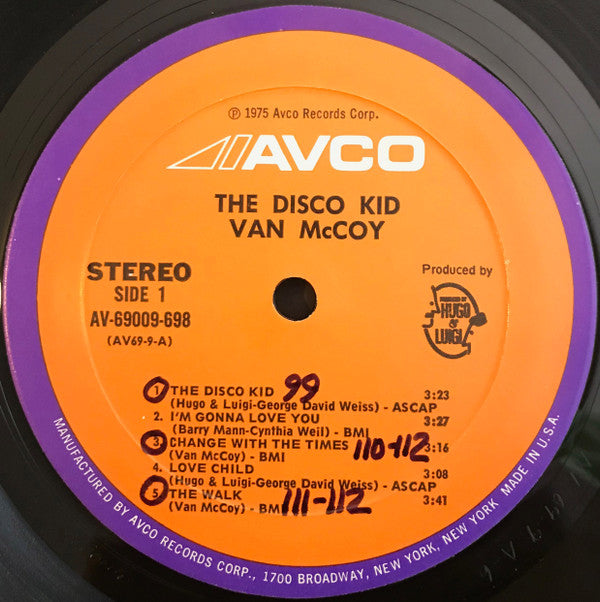 Van McCoy - The Disco Kid (Vinyl, LP, Album, Stereo) Very Good (VG) / Very Good (VG)