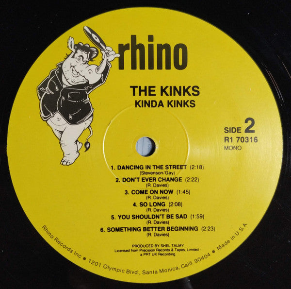 The Kinks - Kinda Kinks (Vinyl, LP, Album, Reissue, Remastered, Mono) Near Mint (NM or M-) / Very Good Plus (VG+)