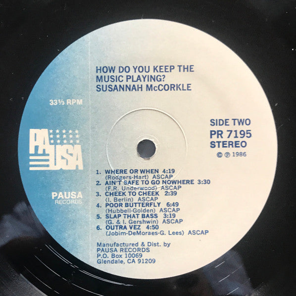 Susannah McCorkle - How Do You Keep The Music Playing? (Vinyl, LP, Album) Very Good (VG) / Very Good (VG)