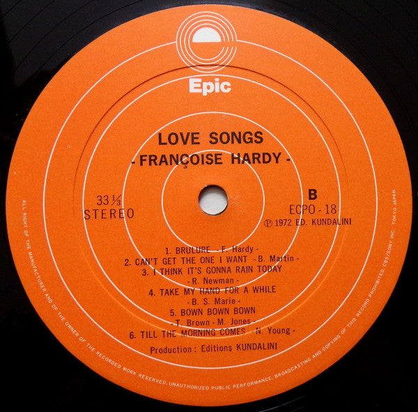 Françoise Hardy - Love Songs (Vinyl, LP, Album, Stereo)