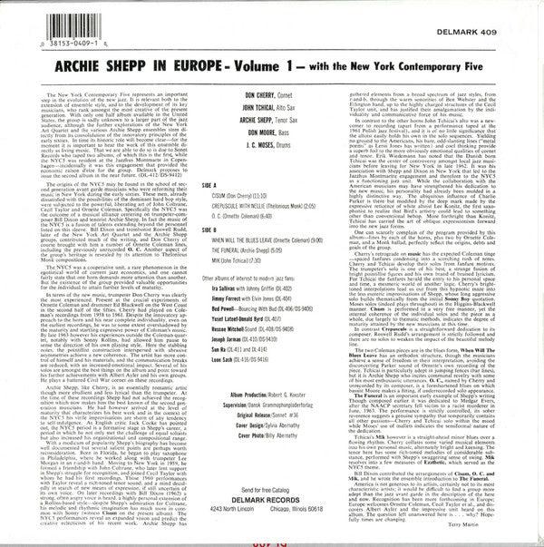 Archie Shepp - In Europe (Vinyl, LP, Album, Stereo) Very Good Plus (VG+) / Very Good (VG)