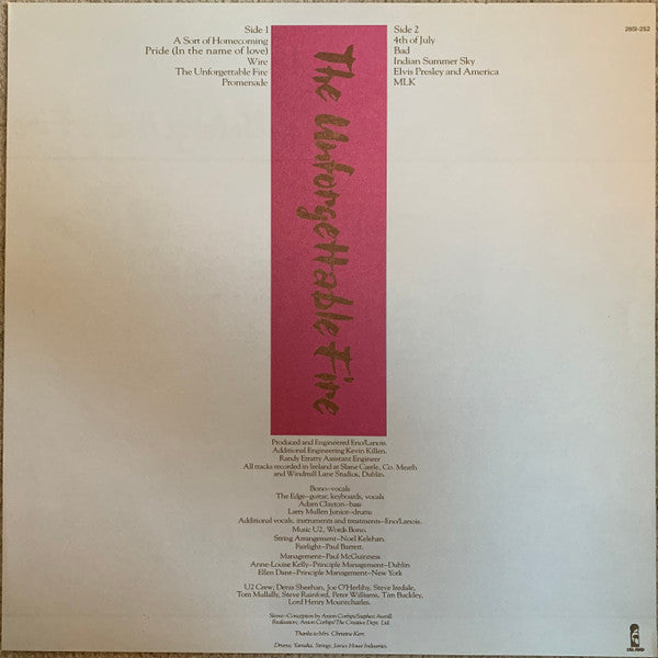 U2 - The Unforgettable Fire (Vinyl, LP, Album)