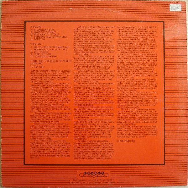The Yardbirds - The Yardbirds Featuring Jeff Beck (Vinyl, LP, Compilation) Very Good Plus (VG+) / Very Good (VG)