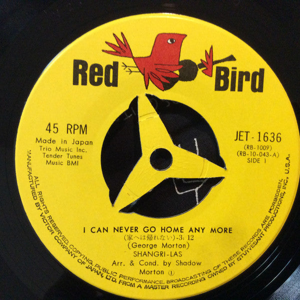 The Shangri-Las - I Can Never Go Home Any More (Vinyl, 7", Single) Very Good (VG) / Very Good (VG)