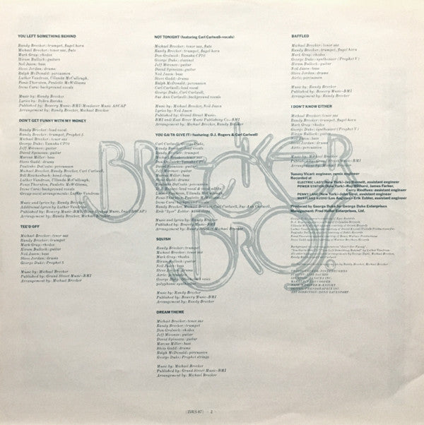The Brecker Brothers - Detente (Vinyl, LP, Album) Very Good (VG) / Very Good (VG)