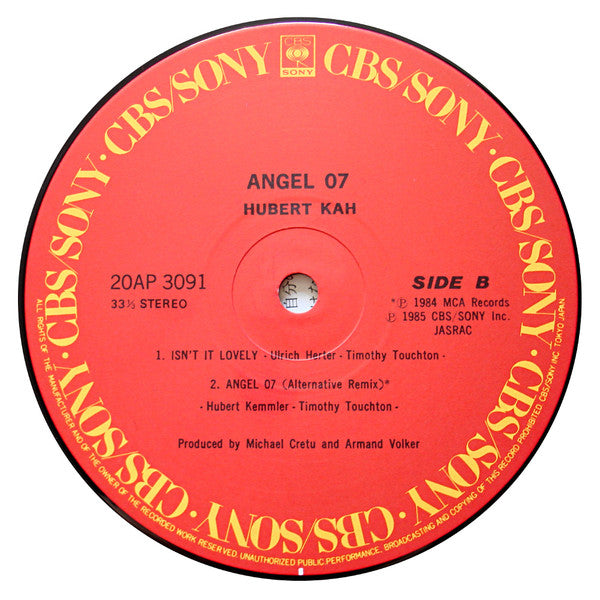 Hubert Kah - Angel 07 (Vinyl, 12", 33 ⅓ RPM) Very Good (VG) / Very Good Plus (VG+)