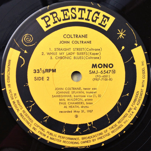 John Coltrane - Coltrane = コルトレーン (Vinyl, LP, Album, Reissue, Mono) Very Good (VG) / Very Good (VG)