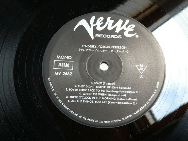 Oscar Peterson - Tenderly (Vinyl, LP, Album, Reissue, Mono) Near Mint (NM or M-) / Very Good Plus (VG+)