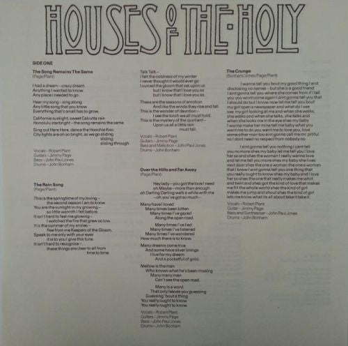 Led Zeppelin - Houses Of The Holy (Vinyl, LP, Album, Reissue) Very Good Plus (VG+) / Very Good Plus (VG+)