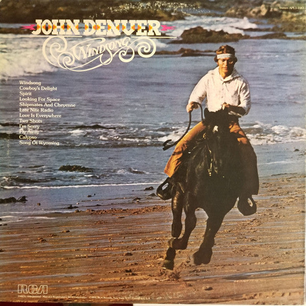 John Denver - Windsong (Vinyl, LP, Album, Stereo) Very Good (VG) / Very Good (VG)