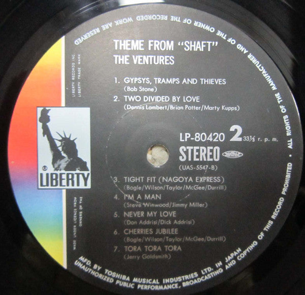 The Ventures - Theme From Shaft (Vinyl, LP, Album, Stereo) Very Good (VG) / Very Good (VG)