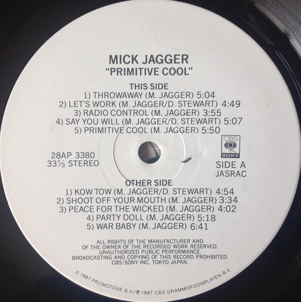 Mick Jagger - Primitive Cool (Vinyl, LP, Album)
