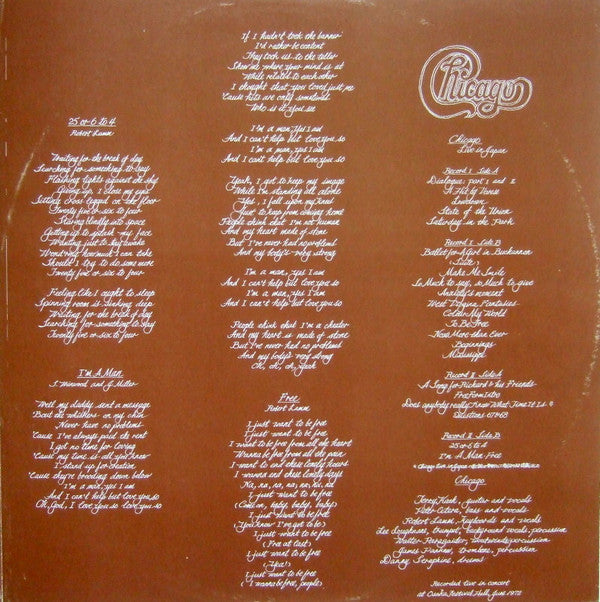 Chicago (2) - Chicago Live In Japan (2xVinyl, LP, Album, Reissue) Very Good Plus (VG+) / Very Good Plus (VG+)