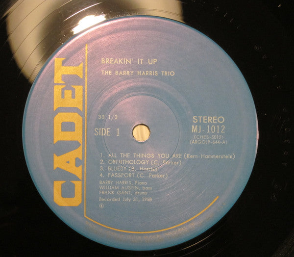 Barry Harris Trio - Breakin' It Up (Vinyl, LP, Album, Limited Edition, Reissue, Special Edition) Very Good Plus (VG+) / Very Good Plus (VG+)