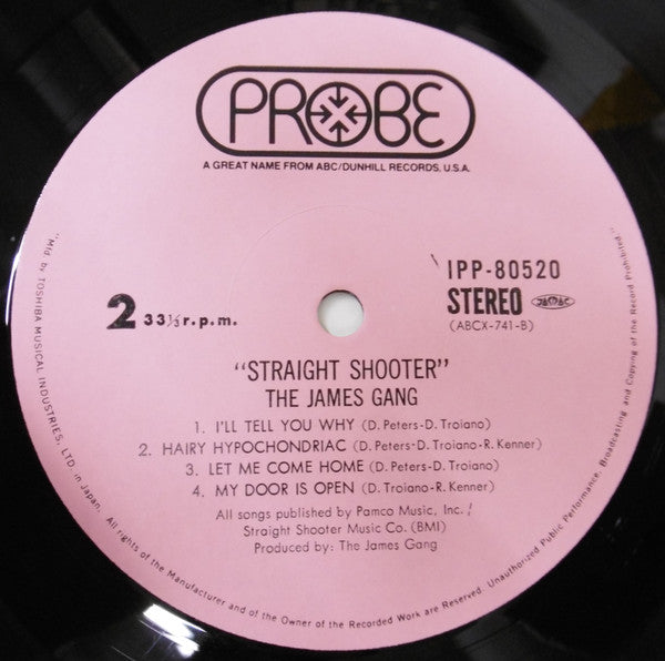James Gang - Straight Shooter (Vinyl, LP, Album, Stereo) Good Plus (G+) / Very Good (VG)