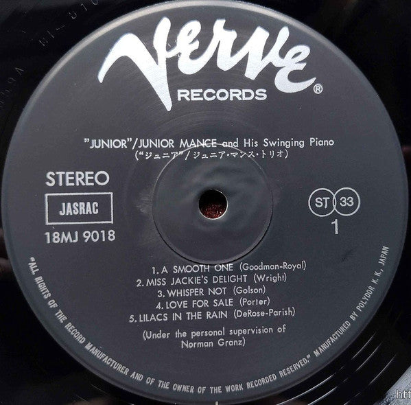 Junior Mance - Junior (Vinyl, LP, Album, Limited Edition, Reissue, ...