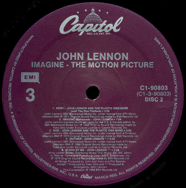 John Lennon - Imagine (Music From The Original Motion Picture) (2xVinyl, LP, Compilation) Very Good Plus (VG+) / Very Good (VG)