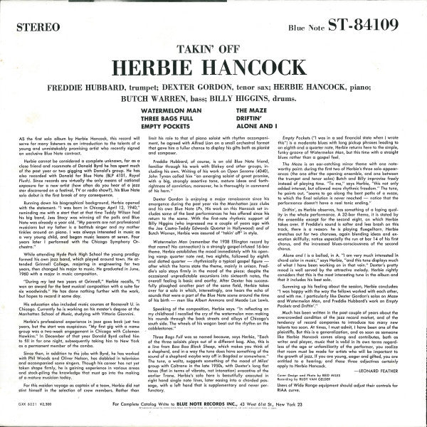 Herbie Hancock - Takin' Off (Vinyl, LP, Album, Reissue)