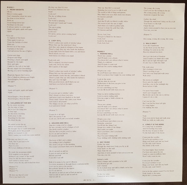 Black Sabbath - Heaven And Hell (Vinyl, LP, Album, Stereo) Very Good (VG) / Very Good Plus (VG+)