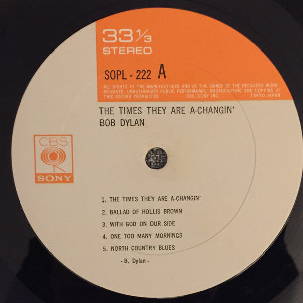 Bob Dylan - The Times They Are A-Changin' (Vinyl, LP, Album, Reissue)
