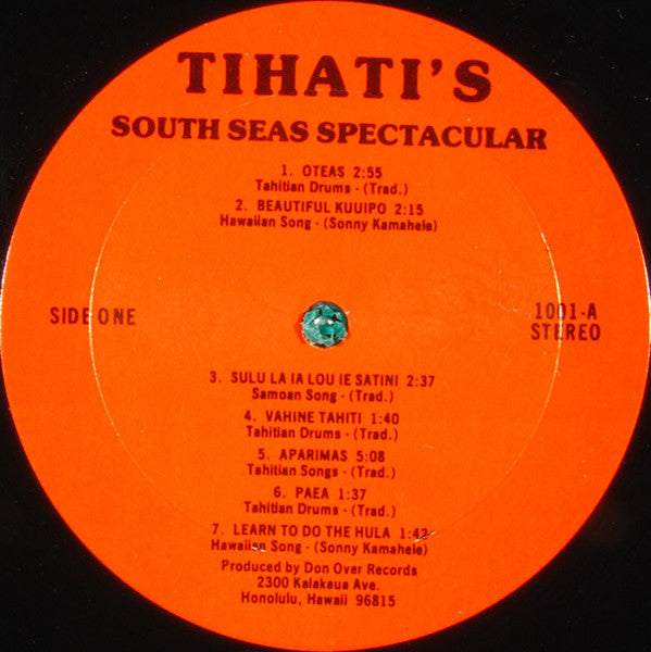Unknown Artist - Tihati's South Seas Spectacular (Vinyl, LP, Compilation) Very Good Plus (VG+) / Very Good Plus (VG+)