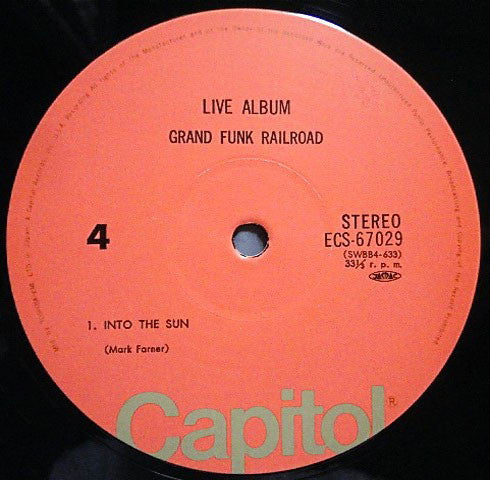 Grand Funk Railroad - Live Album (2xVinyl, LP, Album, Reissue) Very Good (VG) / Very Good (VG)