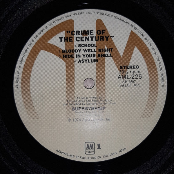 Supertramp - Crime Of The Century (Vinyl, LP, Album, Stereo)