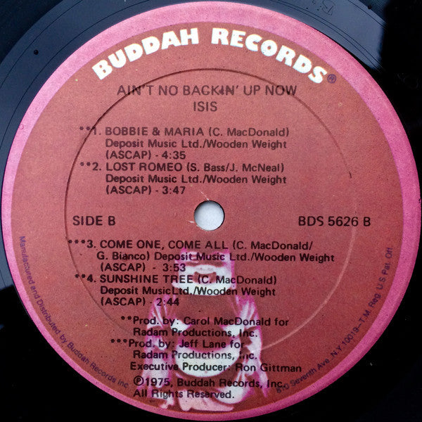 Isis (7) - Ain't No Backin' Up Now (Vinyl, LP, Album) Good Plus (G+) / Good (G)