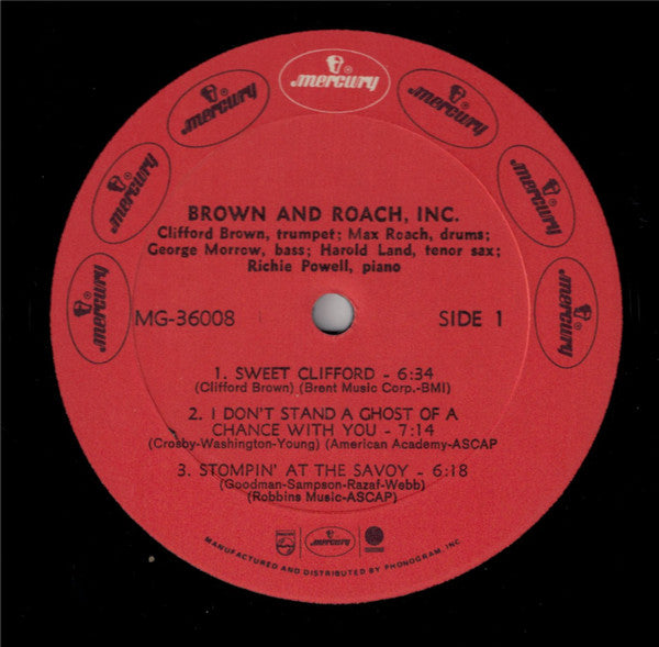 Clifford Brown And Max Roach - Brown And Roach Incorporated (Vinyl,...