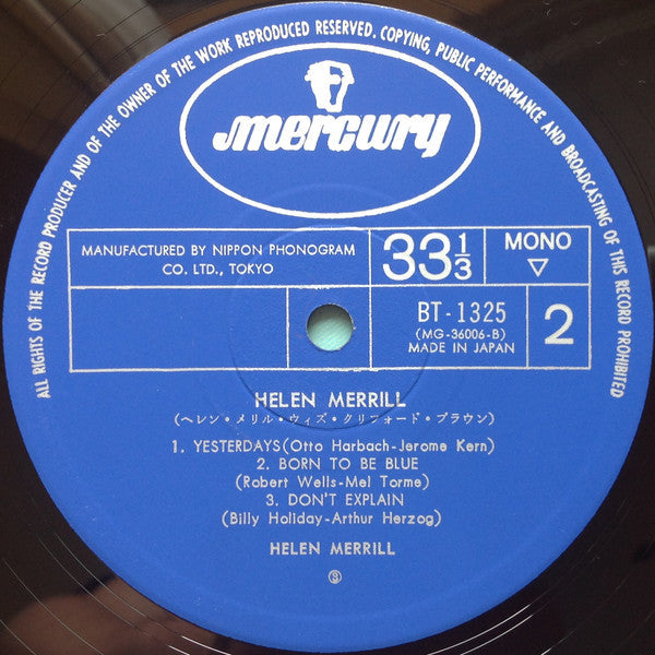 Helen Merrill - Helen Merrill = ヘレン・メリル・ウィズ・クリフォード・ブラウン (Vinyl, LP,...