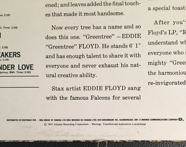 Eddie Floyd - Knock On Wood (Vinyl, LP, Album, Reissue, Remastered, Stereo) Good Plus (G+) / Very Good (VG)