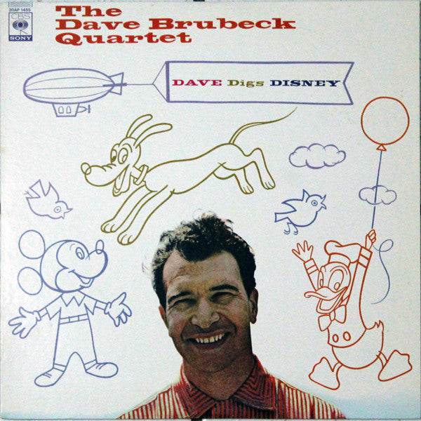 The Dave Brubeck Quartet - Dave Digs Disney (Vinyl, LP, Album, Reissue, Mono) Very Good Plus (VG+) / Very Good (VG)