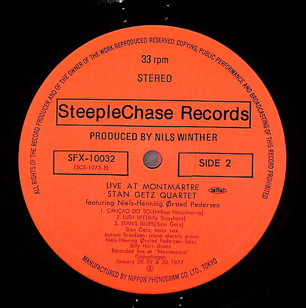 Stan Getz Quartet - Live At Montmartre (2xVinyl, LP, Album) Very Good Plus (VG+) / Very Good Plus (VG+)