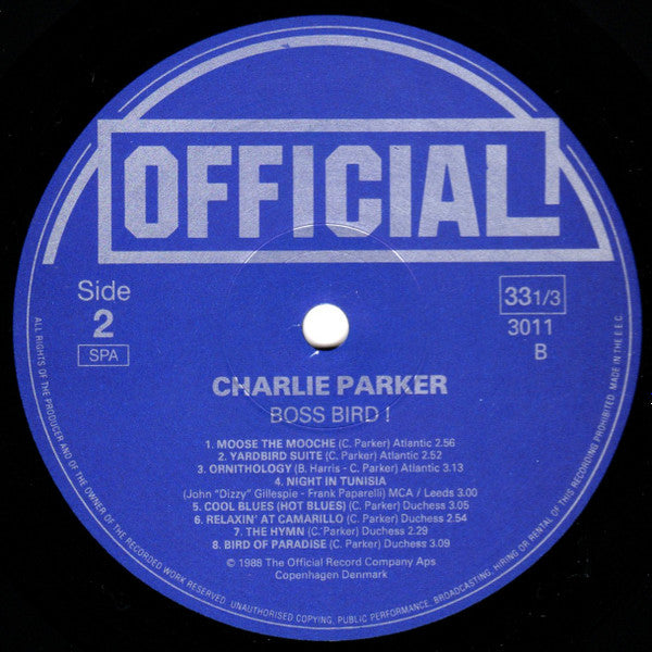 Charlie Parker - Boss Bird! (2xVinyl, LP, Compilation) Very Good (VG) / Very Good (VG)