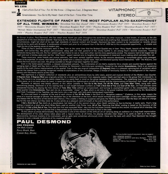 Paul Desmond - "First Place Again" Playboy (Vinyl, LP, Album, Stere...