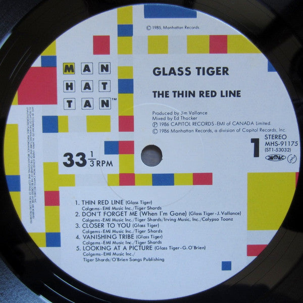 Glass Tiger - The Thin Red Line (Vinyl, LP, Album) Near Mint (NM or M-) / Very Good Plus (VG+)
